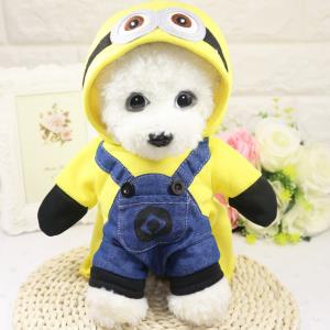 宠物狗狗猫咪衣服站立小黄人变身装泰迪